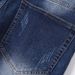 Men's Stretch Skinny Jeans Multi Layered Design Slim Fit Blue Trousers_mkmklike.com