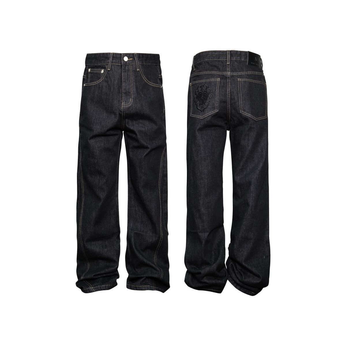 Harajuku Trendy And Artistic New Style, Trendy And Relaxed, Fashionable And Elegant, Japanese Style, Simple And Versatile Jeans._mkmklike.com