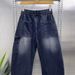 Men's Stretchable Drawstring Jeans - Relaxed Fit Straight Leg Casual Pants With Washed Denim For Spring & Autumn Seasons (Black, M-XXXL)_mkmklike.com