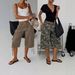 Retro Women's Camouflage Cargo Shorts Pleated Loose Fit Slimming Wide Leg Cropped Jeans_mkmklike.com