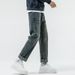 High Elasticity Jeans Men's Small Feet Loose Retro Washed Trendy Brand Harlan Pants Large Size Middle Waist Youth Control Price 108 Eight Barrels_mkmklike.com