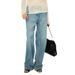Women's Clothing Spring And Autumn Gold Button Loose Straight Casual Pants High Waist Mopping Pants_mkmklike.com