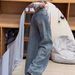 Stylish High-Waisted Flared Jeans For Women – Blue Distressed Denim With Rhinestone Embellishments, Comfortable Cotton Blend (S-2xl)_mkmklike.com