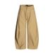 High Street American Style Solid Color Alum White Wide-Leg Scimitar Jeans Men's New Trendy Loose Long Pants_mkmklike.com