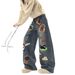 American Cartoon Towel Embroidered Jeans Men's Winter Trendy Brand Design Sense Wide-leg Pants Loose And Versatile Floor-mopping Trousers_mkmklike.com