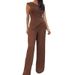 Women's solid color oblique collar striped elastic slim fit knitted sweater and pants suit for women_mkmklike.com