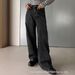Women's High-Waisted Rhinestone Jeans Black Slimming Wide Leg Pants 25AW Style Washed Denim for Export Wholesale_mkmklike.com