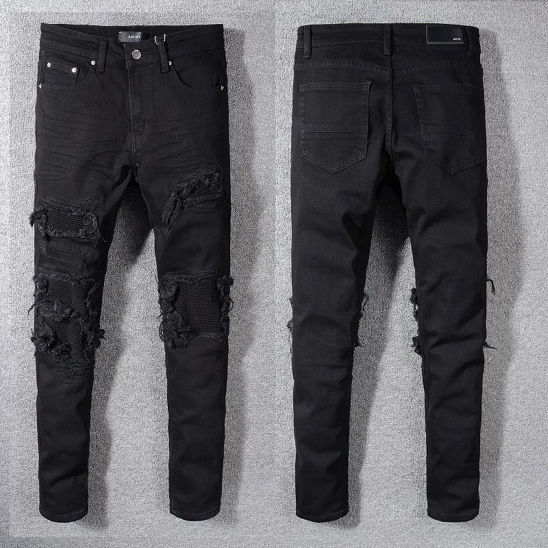 Men's Clothing Fashion Brands Street Hiphop Fashion Tight Fit Skinny Jeans_mkmklike.com