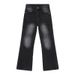 Black Gray Gradient Jeans For Men, American High Street Vibe Pants, Upgraded Version, Straight Tube Work Decoration,_mkmklike.com