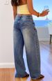 K New Retro Love Back Bag Wide Leg Jeans Fashionable Loose Hot Girl Jeans Women_mkmklike.com