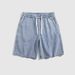 Men's Light Colored Denim Shorts Summer Thin Retro Style Plus Size Casual Loose Five Point Pants_mkmklike.com