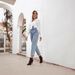 Women's Clothing High Waist Straight Leg Denim Jeans - Classic Blue Washed Cotton Casual Trousers For Everyday Wear_mkmklike.com