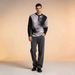 Men's Casual Fashion Washed Denim Jeans American Style Loose Fit Mid Waist Wide Leg Pants Black Blue Cotton Jeans_mkmklike.com