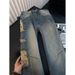Men's Clothing Unisex Retro Distressed Jeans Loose Wide Leg Pants Summer Trendy Denim For Formal & Casual Washed Denim_mkmklike.com