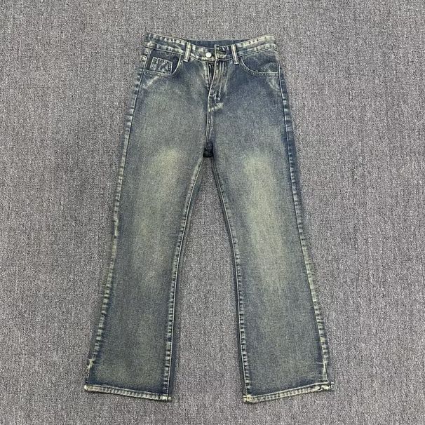 Classic Vintage Straight-Leg Jeans – Relaxed Fit Washed Denim Pants For Men (S-3xl, Black/Light Blue/Dark Blue/Gray)_mkmklike.com