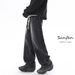 Black Jeans Loose Straight For Spring 2025 New Casual Wide Leg Men's Pants_mkmklike.com