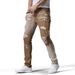 Men's Slim Fit Jeans – Trendy Khaki & Army Green Casual Pants, Comfortable Cotton Denim, Straight Leg Trousers For Everyday Wear_mkmklike.com