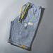 Men's Clothing Summer Elastic Waist Men's Denim Shorts Loose High Elastic Comfortable Mid Waist Denim Shorts_mkmklike.com