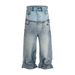 Men's Clothing Double Stitching Design Jeans For Men And Women Loose Versatile Couples Same Style Straight Trousers_mkmklike.com