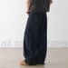 American Denim Blue Wide Curved Jeans For Men Deconstructing Straight Leg Loose Casual Long Pants Trendy Brand_mkmklike.com