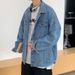 Pulse Pulse Loose Workwear Versatile Denim Jacket Men's Trendy New 2025 Spring Autumn European American Hong Kong Style Black_mkmklike.com