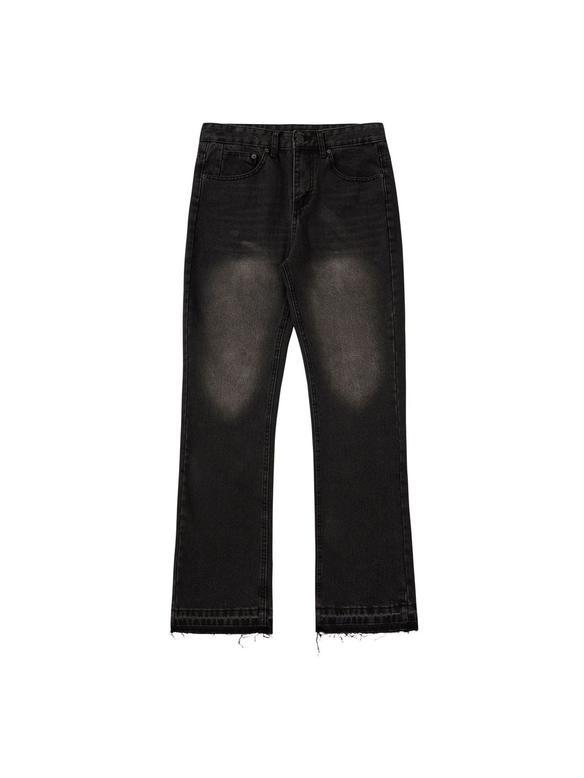 Men's Clothing Cleanfit Black Tassel 507 Jeans Vintage Washed Distressed Trousers_mkmklike.com