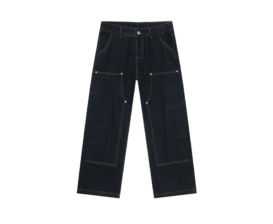 EF JEANS | 2025 Spring New American Simple Wind Deconstruction Washing Tooling Jeans Daily Leisure_mkmklike.com