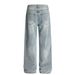 Men's Style Straight Leg Jeans - Classic Washed Denim Pants For Casual & Streetwear (Wholesale Available)_mkmklike.com