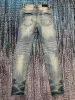 Mens Retro Leather Patch Tight Jeans 241205_mkmklike.com