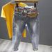 Men's Loose Straight Leg Jeans Casual Trendy Harem Cropped Pants For Spring Autumn New_mkmklike.com