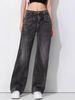 Women's Wide Leg Jeans Loose Straight Retro Washed Cotton Trousers Casual Fashion Office Lady Street Style Spring/Autumn_mkmklike.com