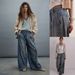 Vintage Wash High Waist Wide Leg Jeans For Women - Distressed Denim Pants With Medium Stretch, Comfortable Cotton Blend, Streetwear Fashion_mkmklike.com