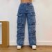 Women's Clothing Fashion Street Style Pocket Diamond Casual Jeans_mkmklike.com