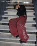 Y2K Baggy Washed Red Vintage Letter Print Rivet Belt Design High Waist Wide Leg Jeans Goth Sense Trousers Streetwear_mkmklike.com