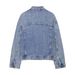 Double-Breasted Denim Jacket For Women - Classic Oversized Coat With Stylish Button Front (S/M/L)_mkmklike.com