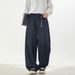 Men's Raw Denim Retro Jeans Trendy Straight Leg Trousers With Curved Pockets And Pleated Design Loose Fit Spring Style_mkmklike.com