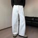 Relaxed Fit White Washed Denim Pants – Straight Leg Unisex Jeans WIth Functional Pockets (S-XXL)_mkmklike.com