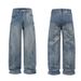 Men's Clothing Ink Splashed Denim Hip Hop Wide Leg Hand Painted Jeans For Men With Personality Loose Straight Leg Casual Machete Pants_mkmklike.com