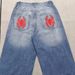 Men's Clothing High Street Jeans Hip Hop Loose Design Street Straight Wide Leg Trousers_mkmklike.com