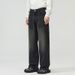 Nordmann Black Gray Jeans Men 2025 New Trendy Brand Vintage Washed Straight Loose Wide Leg High Street Casual Pants_mkmklike.com