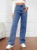 Women's Hot Style Stretch Washed Denim Fashion Straight Trousers Jeans Women's Pants_mkmklike.com