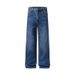 Nordmann Muqiu Men's Clothing | Autumn Winter New American Commuter Washed Vintage Jeans Men Loose Straight High-end Feel Long_mkmklike.com