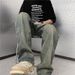 Jeans Men's Summer Street Casual Wide Trend Loose Student Straight Leg Long Pants_mkmklike.com