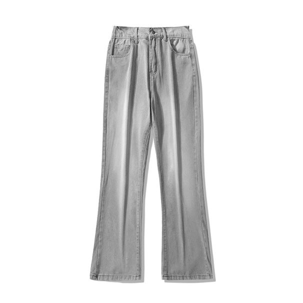 Retro Whiskered Flared Jeans – Vintage Washed Straight-to-Flare Denim Pants For Men & Women, 70s Street Style Casual Wear_mkmklike.com