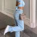 Women's Clothing High Waist Comfortable Loose Wide Leg Jeans Women's Slim Hole Casual Trousers_mkmklike.com