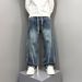 Men's Clothing Men's Retro High Street Style Elastic Waist Jeans Straight Leg Pants Casual Versatile Design Spring Autumn_mkmklike.com