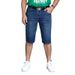 Fattened Plus-size Jeans, Men's 5-point Cross-border Elastic Straight-leg Pants, Men's Summer Thin Five-point Medium Pants, Men's Fat_mkmklike.com