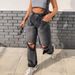 Women's Clothing Retro Casual Ultra Loose Ultra Fashionable Jeans_mkmklike.com