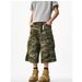 American Camouflage Ripped Jeans Men's Loose 2025 Summer Versatile Style, Rugged And Handsome Wide Leg Seven Quarter_mkmklike.com