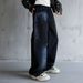 Men's Clothing Men's Galaxy Black Graffiti Jeans – Oversized Straight-Leg Denim Pants With Hand-Painted Street Art (S-3XL, Low-Rise, No Stretch)_mkmklike.com